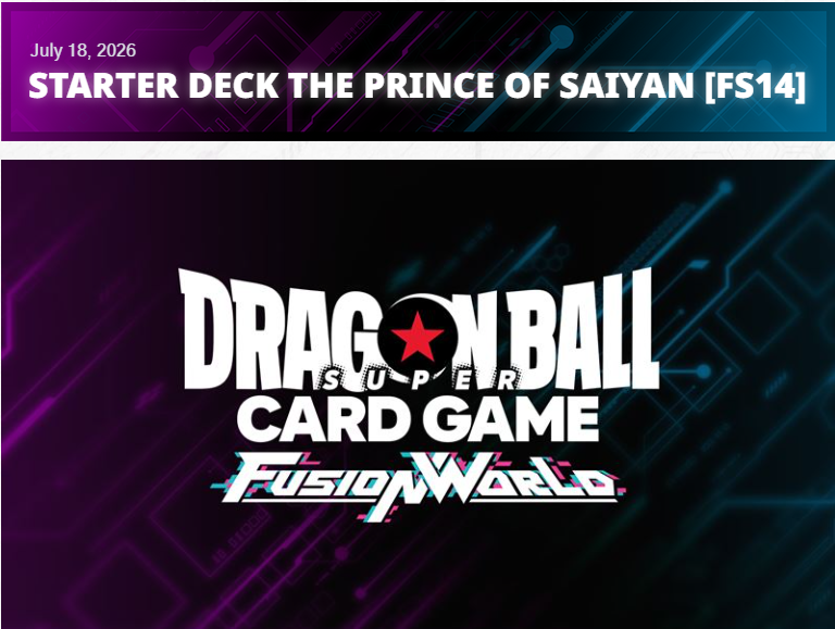 Dragon Ball Super Card Game Fusion World FS14 The Prince of Saiyan Starter Deck Display (4 Decks) (Pre-Order)